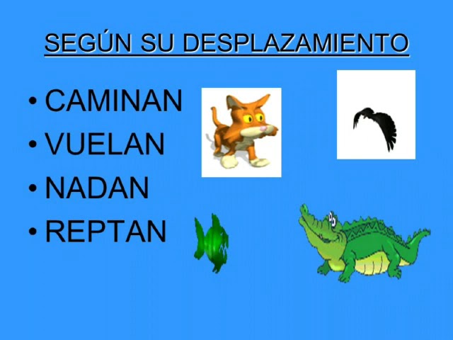 el desplazamiento de los animales