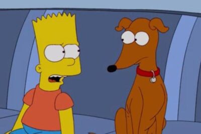 el nombre del perro de los simpson